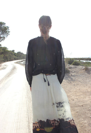 Silk Cotton Skirt • Signature Print image 6