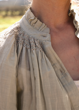 The Elpelut Silk Cotton Tunic  •  Delicate Hand Smocking image 8