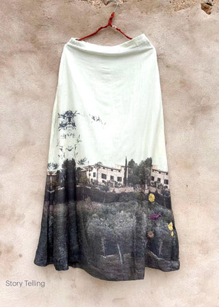 Silk Cotton Skirt • Signature Print image 3