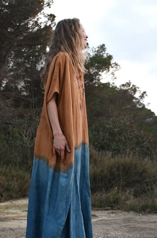 The Silk Dip Dye Kaftan • Handcrafted Gradient Silk Dress image 6