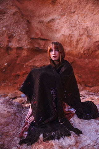 PONCHO • WOOL HANDLOOM  • With or Without Story Telling image 0