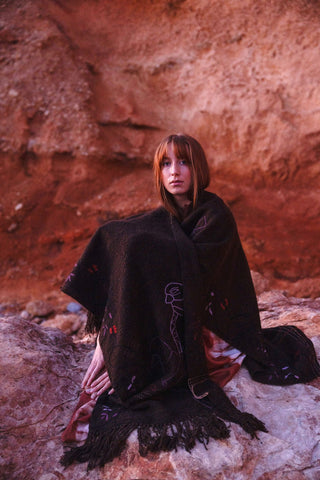 PONCHO • WOOL HANDLOOM  • With or Without Story Telling image 0