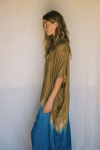 The Silk Dip Dye Kaftan • Handcrafted Gradient Silk Dress image 10