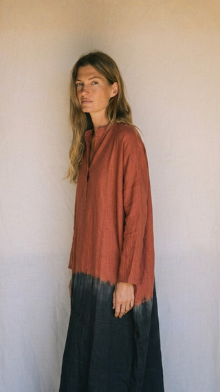 The Silk Dip Dye Kaftan • Handcrafted Gradient Silk Dress image 2