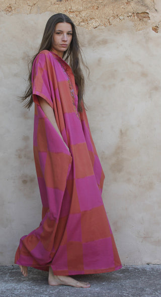 Checkmate Handwoven Ikat Dress • Sustainable Cotton image 1