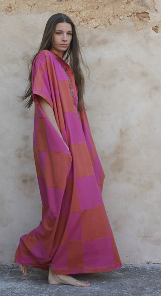 Checkmate Handwoven Ikat Dress • Sustainable Cotton image 1