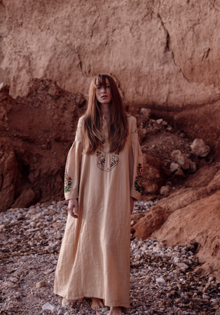 Handwoven linen dress • Once sold, this piece will not return image 0