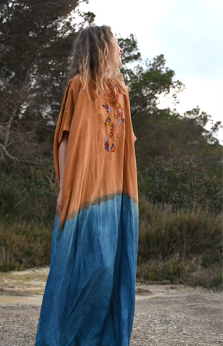 The Silk Dip Dye Kaftan • Handcrafted Gradient Silk Dress image 2