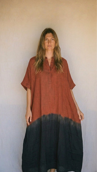The Silk Dip Dye Kaftan • Handcrafted Gradient Silk Dress image 13