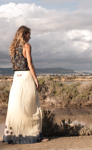 Silk Cotton Skirt • Signature Print • Sea View Mallorca image 3