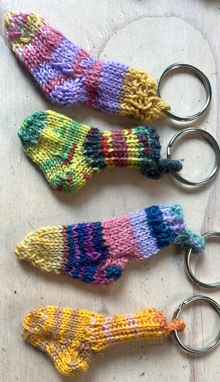 Knitted Sock Keychains – Handmade with Purpose image 5