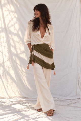 Draped Pareo Skirt