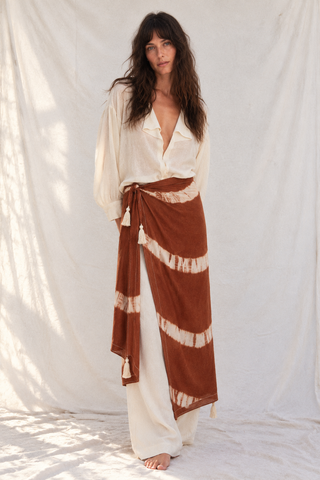 Draped Pareo Skirt