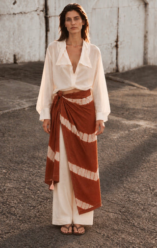 Draped Pareo Skirt
