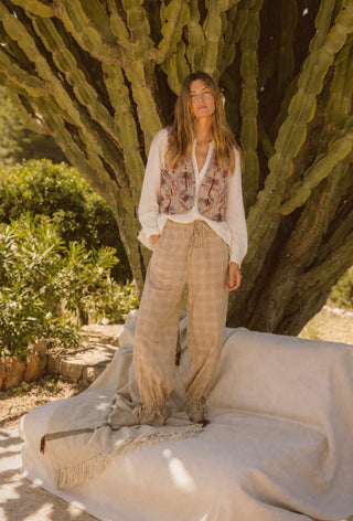 Checked trousers