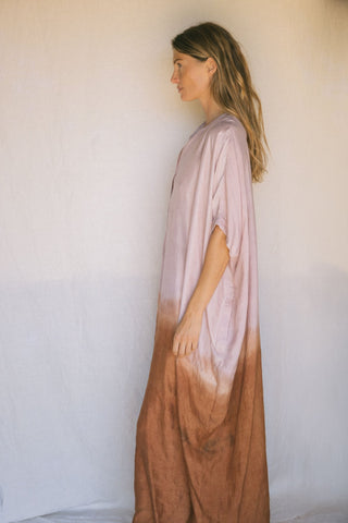 The Silk Dip Dye Kaftan • Handcrafted Gradient Silk Dress image 12