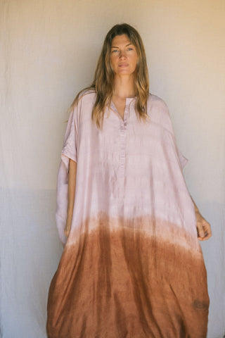 The Silk Dip Dye Kaftan • Handcrafted Gradient Silk Dress image 11