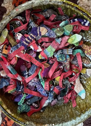 Knitted Sock Keychains – Handmade with Purpose image 0