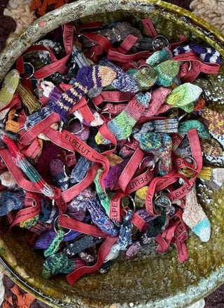 Knitted Sock Keychains – Handmade with Purpose image 0