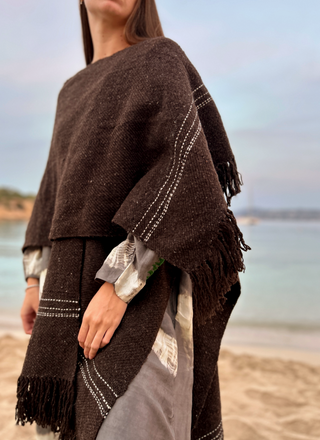 PONCHO • WOOL HANDLOOM  • With or Without Story Telling image 5