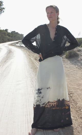 Silk Cotton Skirt • Signature Print image 0